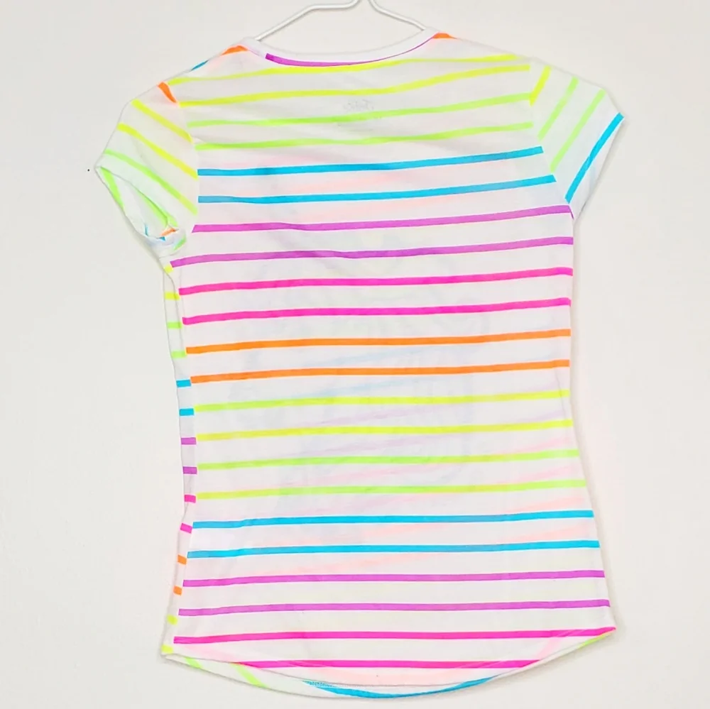 6) JUSTICE Unicorn 🦄 Neon Stripes Glitter! Sz. 10 Youth